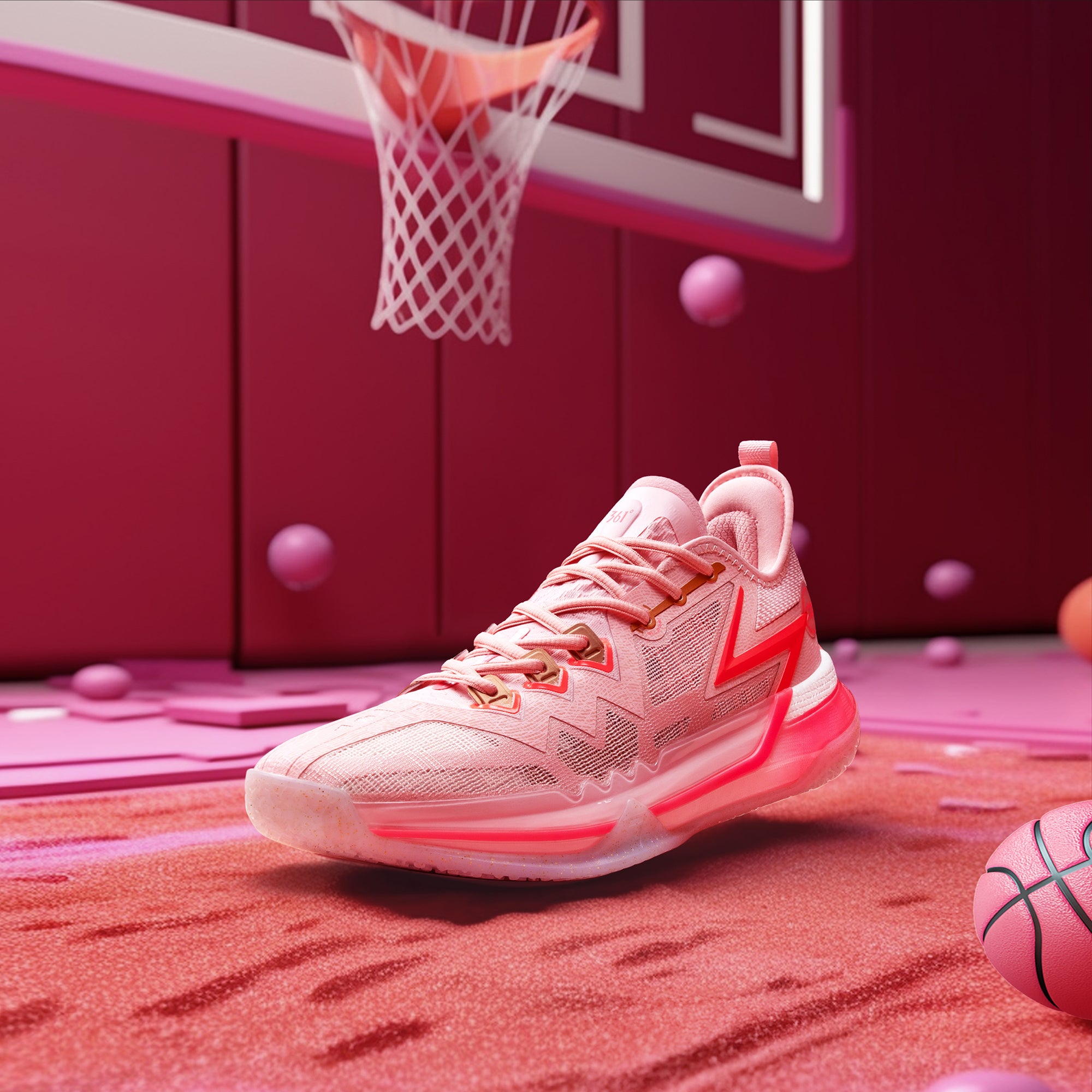 Pink basketball shoes best sale